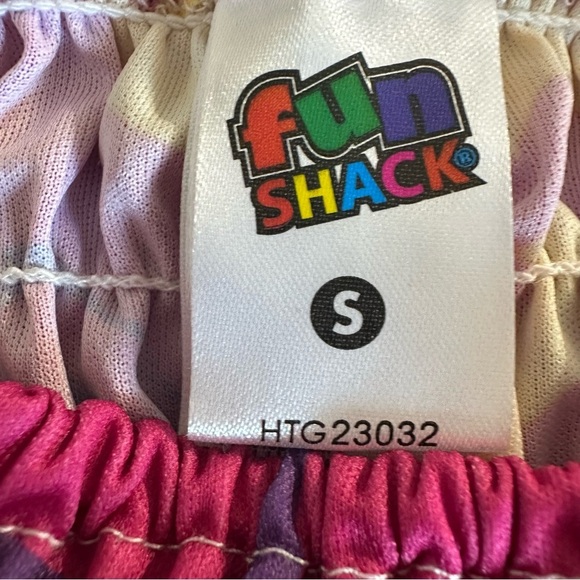 Pink Off-Shoulder 70's Costume Dress - Picture 3 of 3